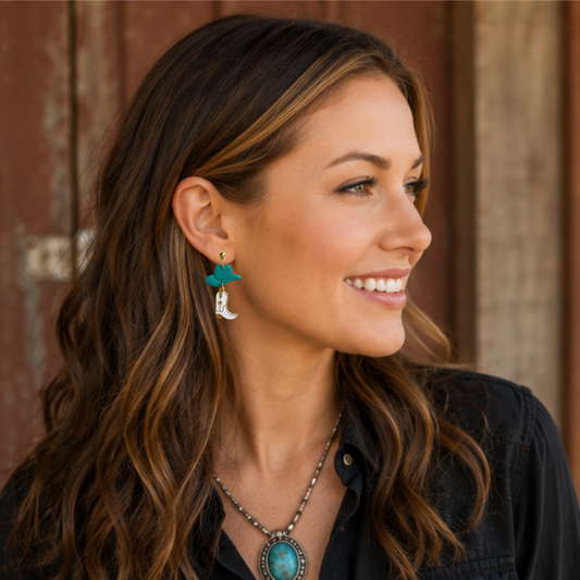 Teal & White Cowgirl