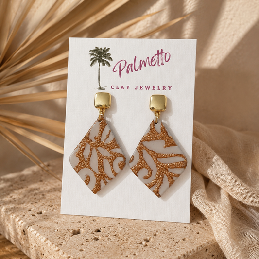 White Diamond with Copper Foil