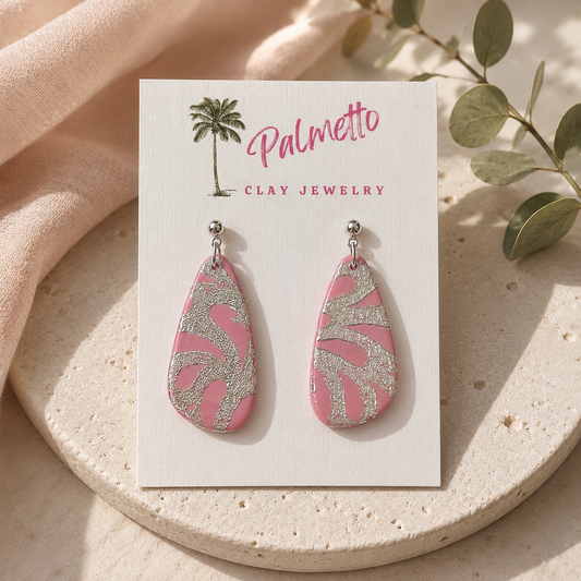 Soft Teardrop Pink with Silver Foil