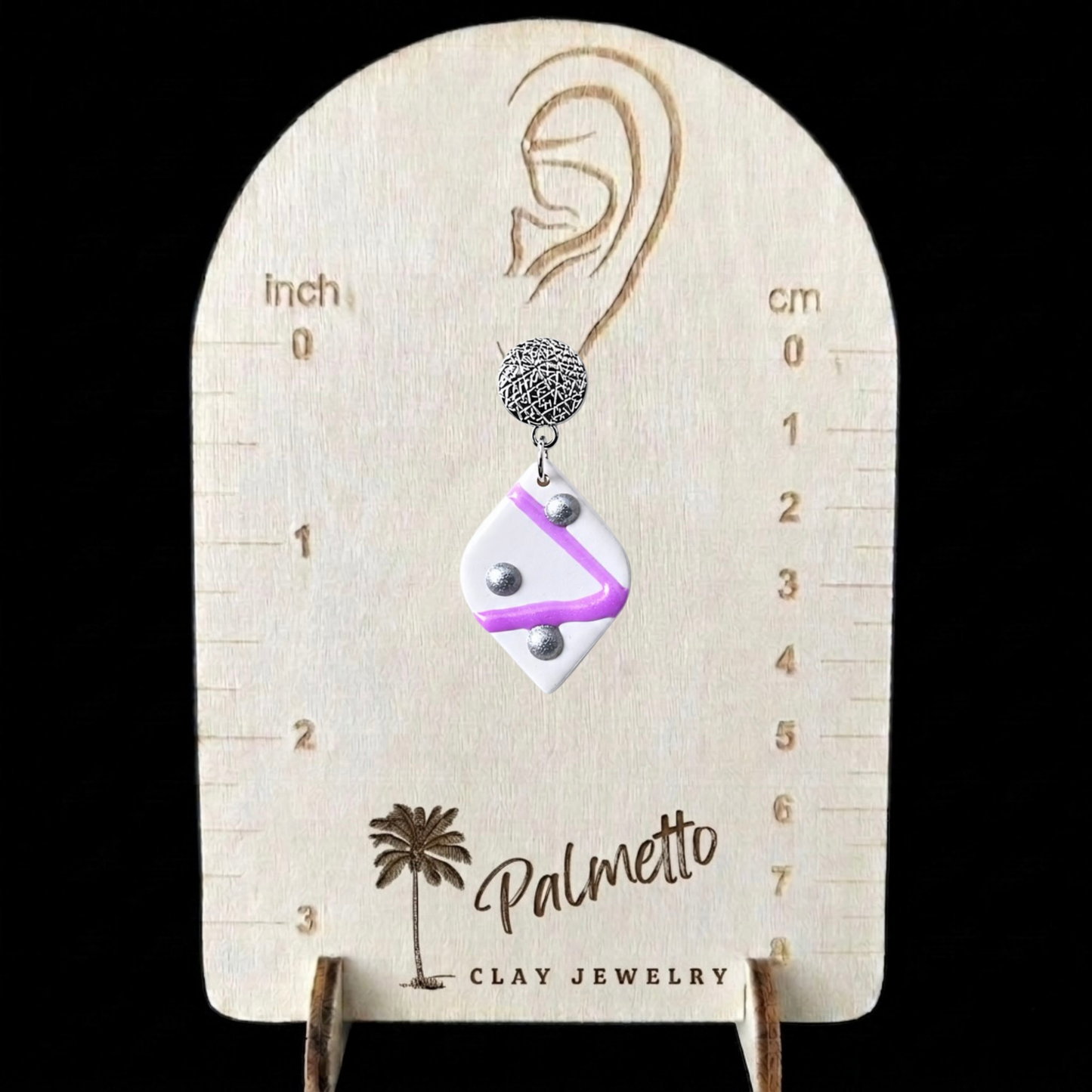 Light Amethyst & Silver on White