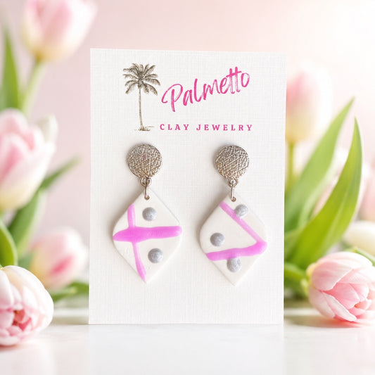 Light Amethyst & Silver on White