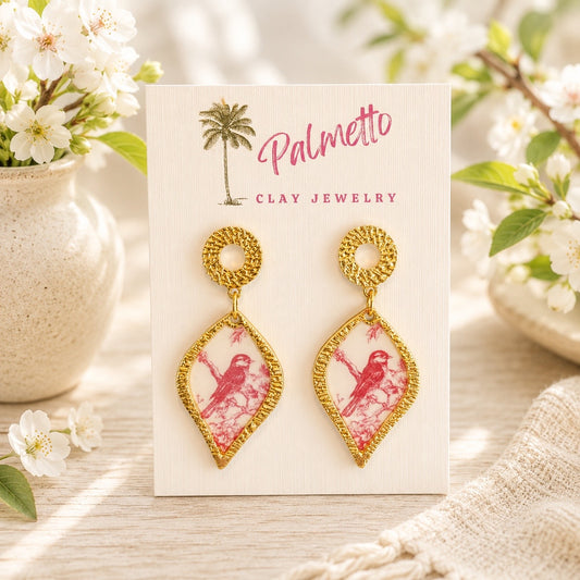 Red Bird Teardrop Bezel