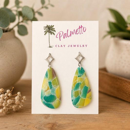 Citron Marbled Soft Teardrops