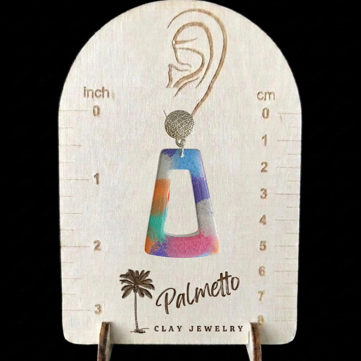 Hand Painted Modern Statement Dangles