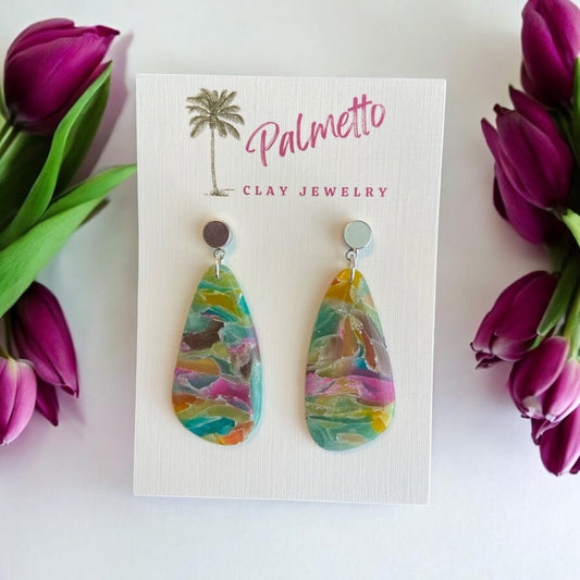 Multicolor Marbled Soft Teardrops
