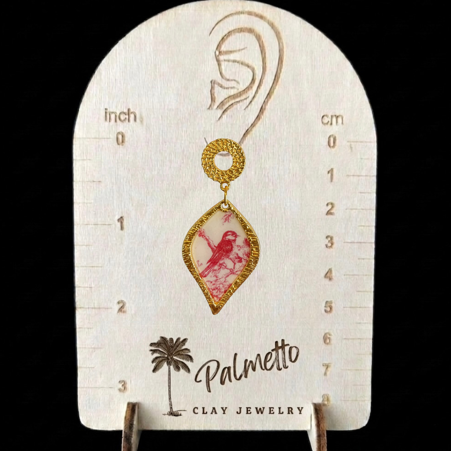 Red Bird Teardrop Bezel