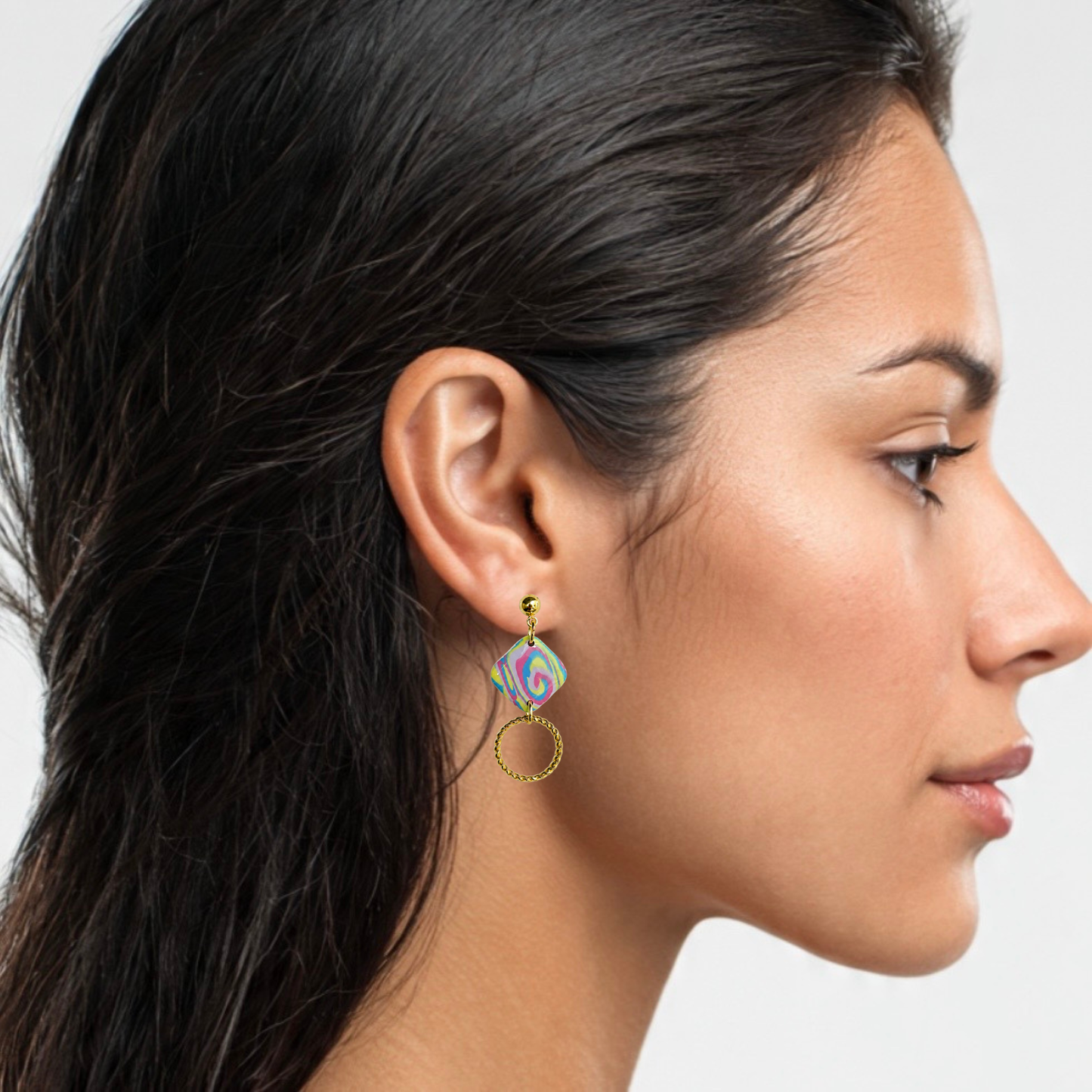 Pastel Swirls with Twisted Hoop